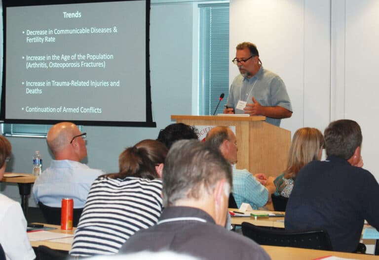 A presenter at Teach-Travel-Learn in 2012